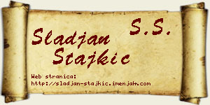 Slađan Stajkić vizit kartica